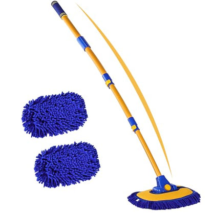 56.7" Car Wash Brush Mop Kit Mitt Sponge with Long Handle Car Cleaning Supplies Kit Tools Car Washing Duster Exterior Scratch Free