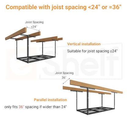 3x6ft Overhead Garage Storage Rack
