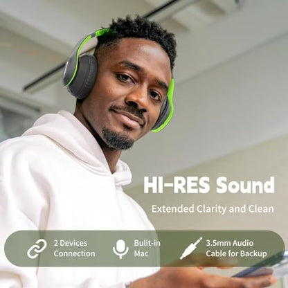 Wireless Bluetooth Headphones Over Ear V6.0 HiFi Stereo with Mic