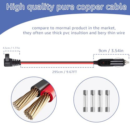 12V 24V Car Refrigerator Power Cord is Compatible with Alpicool