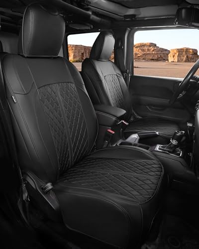 for Jeep Wrangler Leather Custom Car Seat Covers Full Set 4 Door