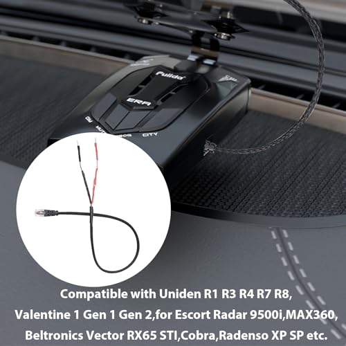 RJ11 Mirror Tap Radar Detector Power Cord for Escor Uniden & More