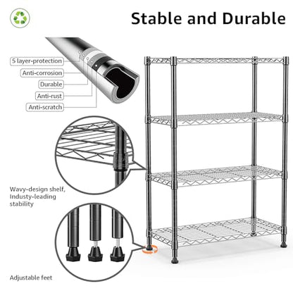 1000 lbs Storage Shelving Steel Heavy Duty 4