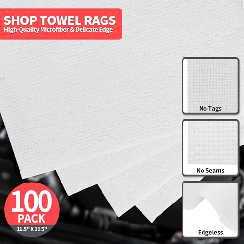White Microfiber Cleaning Cloths (100 Count)