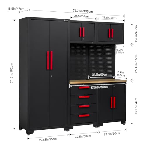 6 Pcs Garage Storage Cabinet System (6 Count)