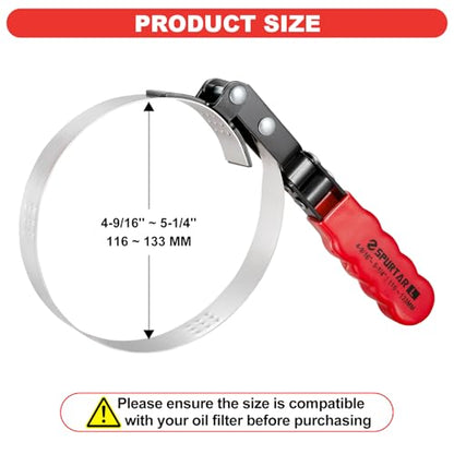 Large Oil Filter Wrench Adjustable Swivel Oil Filter Removal Tool