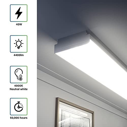 4FT LED Wraparound 40W Shop Lights for Garage (4 Count)