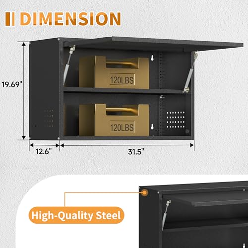 Metal Garage Wall Cabinet with Up