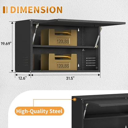 Metal Garage Wall Cabinet with Up