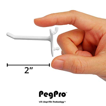 PegPro® 2" Hooks Kit for Standard “Wood Fiber” pegboard (24 Count)