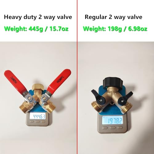 Garden Hose Y Valve Splitter 2 Way Heavy Duty Water Hose Y Splitter For garden lawn watering With Shut off Valves