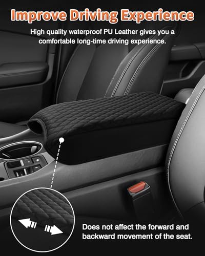 Center Console Cover for Honda Passport 2026 Armrest Cover Center Console Cushion Pad Leather Middle Console Arm Rest Lids Protector for Passport TrailSport