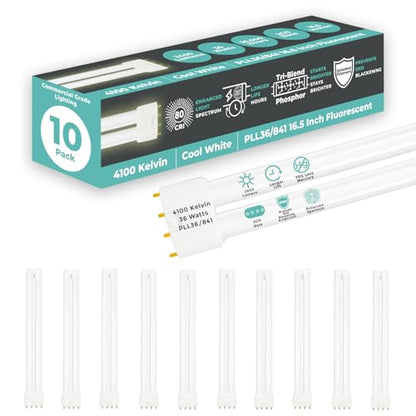 PLL36 841 36W 16.5" Twin Tube Compact Fluorescent Light Bulb 4 (10 Count)