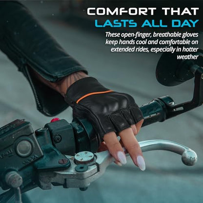 Motorcycle Gloves Men's Leather Motorbike Gloves Touchscreen Function