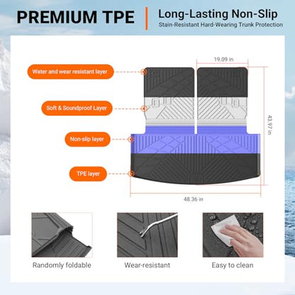 6&7 Seats Cargo Mat Trunk Mat Compatible with 2020
