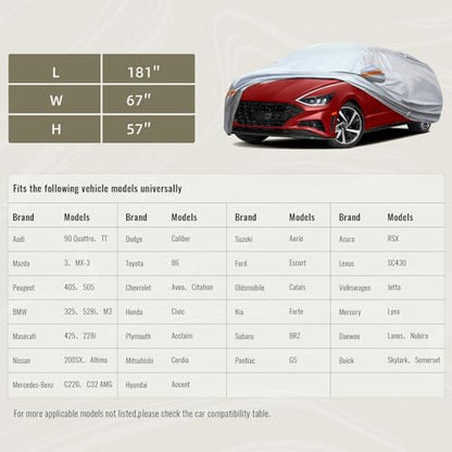 6 Layers Full Car Cover for Sedan
