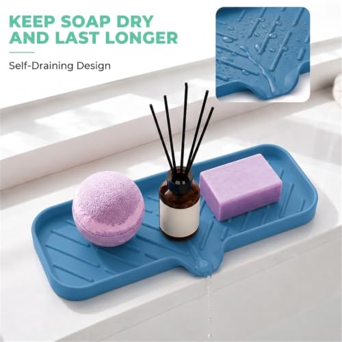 Silicone Soap Dish with Drain Spout