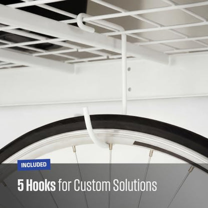 White 4x8 Overhead Storage Rack w