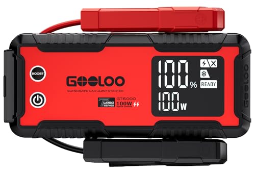 GT6000 Jump Starter 6000A 12V with 100W Bi