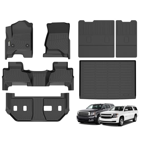 All Weather Floor Mats & Cargo Liner Backrest Mat for Chevrolet Suburban & GMC Yukon XL 2015