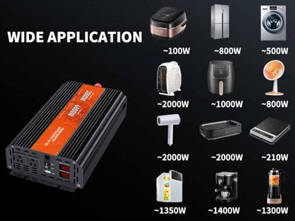 3000W Power Inverter 12V DC to 110V