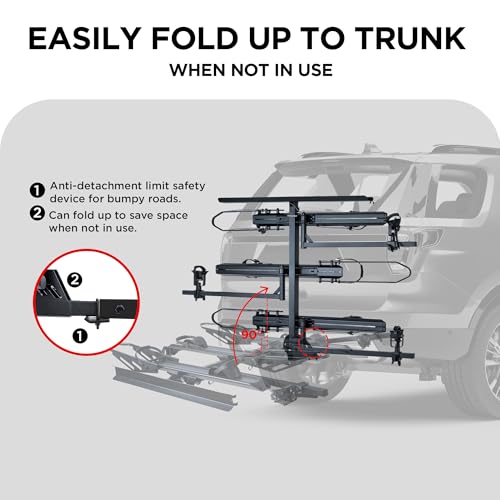 Foldable 3 Ebike Rack with Ramp (3 Count)