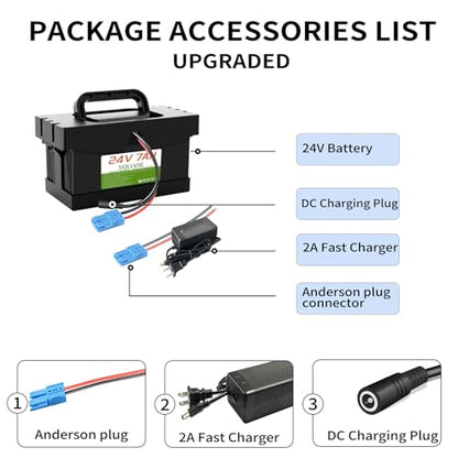24V 7Ah Lithium Battery for Dynacraft Realtree 24V Power Wheels UTV Ride