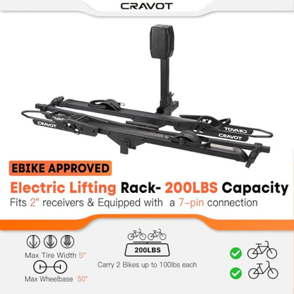 CyberRack E2 Electric Hitch Bike Rack