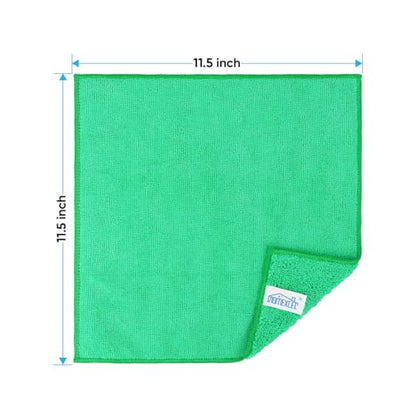 Green Microfiber Cleaning Cloth (12 Count)