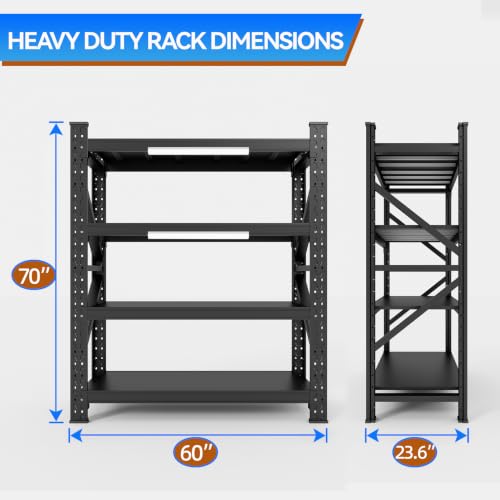 Heavy Duty 4 Tier Metal Garage Storage Shelving Unit