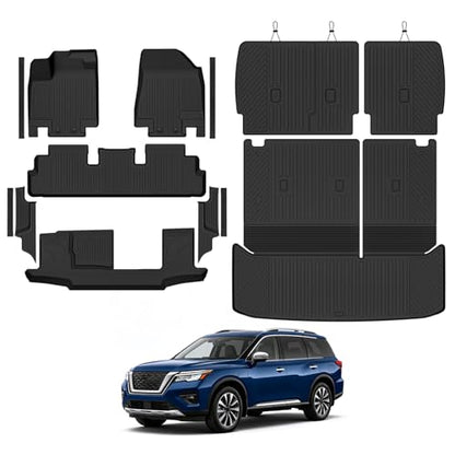 Custom Fit Floor Mats for Nissan Pathfinder 8 Seats 2022