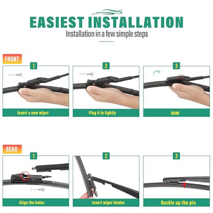 Windshield Wiper Blades Replacement for Porsche Macan 2015