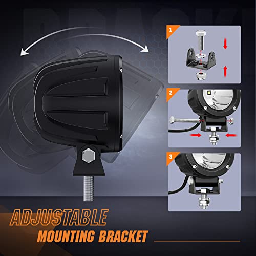 2 PCS 3 Inch Spot Round Amber Motorcycle LED Pods