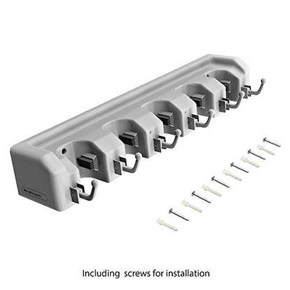 Wall Organizer with Adjustable Slots and Hooks