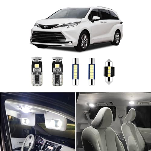 16 Pcs Super Bright 6000K White LED Interior Light