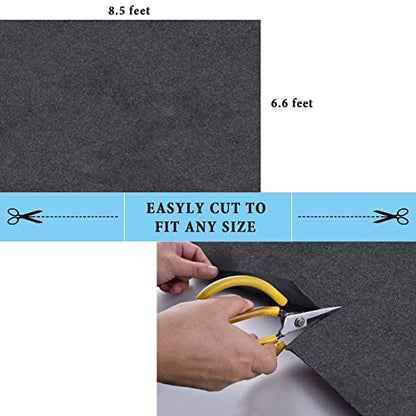 Garage Floor Matting 6.6x8.5 Feet Oil Absorbent Large Rubber Mat Waterproof Rubber Backing Layer Golf Cart Garage Mat Protects Floor from Spills Stains Oil Drip Pan for Under Car