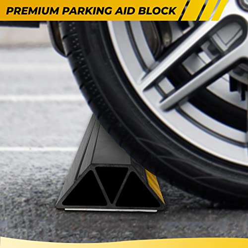 New Updated) 16" 2 Pcs Heavy Duty Parking Aid for Garage Walls, Parking Gadgets Protects Car, Parking Stopper Easy to Install 2 Packs, 16" L x 3.7" W x 1.8" H