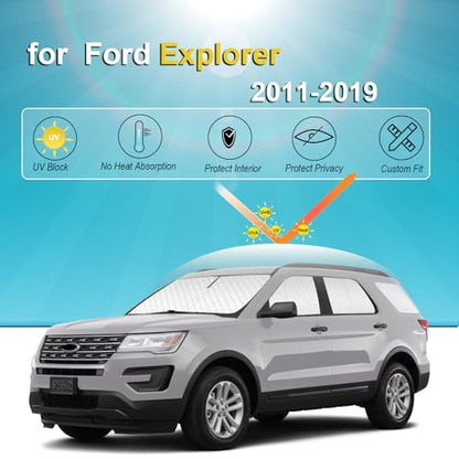 8pcs Thicken Sun Shades for Ford Explorer 2011 (8 Count)