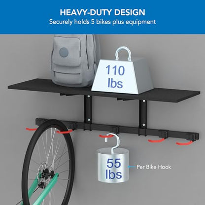 WheelsUp Bike Storage Rack with Shelf