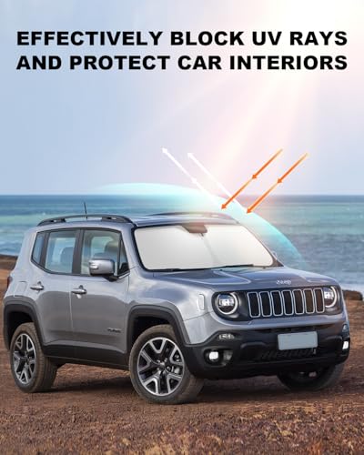 Foldable Front Windshield Sunshade fit for Jeep Renegade 2015