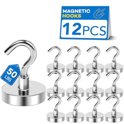 Magnetic Hooks for Cruise Cabins (12 Count)