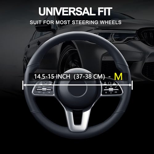 Leather Car Steering Wheel Cover