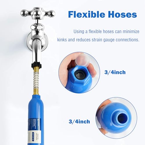 4 Pack RV Inline Water Filter with 2 Flexible Hose Protector