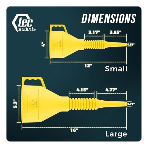 FlexAll Long Flexible Oil Change Funnels for Automotive Use