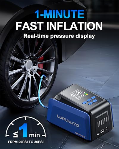 150PSI Portable Tire Inflator 2X Fast Cordless Air Compressor Car Pump