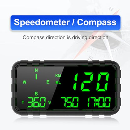 Heads Up Display for Car Digital GPS Speedometer kit MPH Odometer Automotive Compass for Dashboard HUD Fatigued Driving Alert Speeding Alarm for Trucks Golf cart All Vehicles