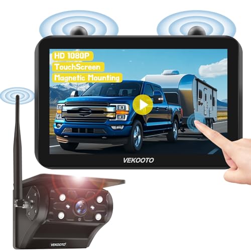 VK7 Magnetic Solar Wireless Backup Camera