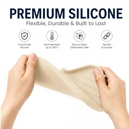 Silicone Soap Dish with Drain Spout