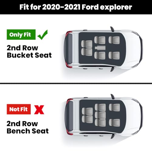 Floor Mats for Ford Explorer 6 Seats with Second Row Center Console (5 Count)