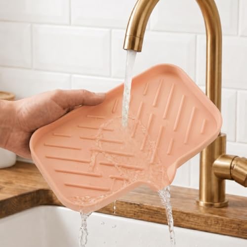 Silicone Soap Dish with Drain Spout